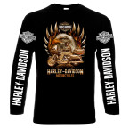 Harley Davidson, 10, men's long sleeve t-shirt, 100% cotton, S to 5XL